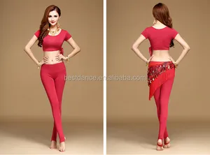 BestDance Atasan Menari Perut Arab Seksi & Celana Set Kostum Dansa Harem Bollywood