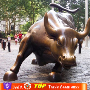<span class=keywords><strong>Jardin</strong></span> paysage <span class=keywords><strong>conception</strong></span> cuivre Réaliste vie taille bull statue pour vente - Product Image 1