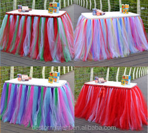 Personalizar Organza <span class=keywords><strong>tul</strong></span> a mano Tutu de <span class=keywords><strong>mesa</strong></span> para fiesta de boda cumpleaños Deco - Product Image 2