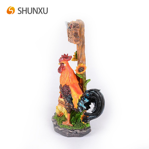 Patung Peternakan Ayam Jantan Gaya Pedesaan <span class=keywords><strong>Resin</strong></span> dan Tanda Selamat Datang Patung Dekorasi Taman Barang Grosir - Product Image 2