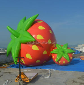 H3211 besar tiup promosi strawberry model/strawberry balon tiup/tiup model buah