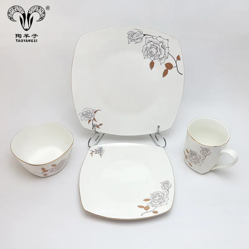 wholesale european style printing ceramic germany dinnerware sets porcelain
