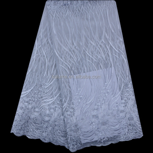 Encaje de red de tul francés <span class=keywords><strong>rosa</strong></span> con diamantes de imitación para fiesta, recién llegado, encaje de red francés para Material de costura de fiesta 1087 - Product Image 5