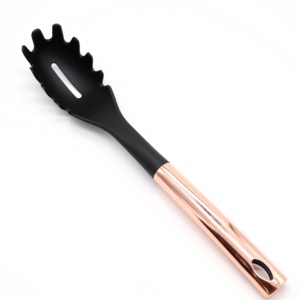 Nylon <strong>Utensils</strong> With <strong>Copper</strong> Plating Rose Plated Plastic Handle Kitchen <strong>Utensils</strong> Set Cookware - Product Image 5