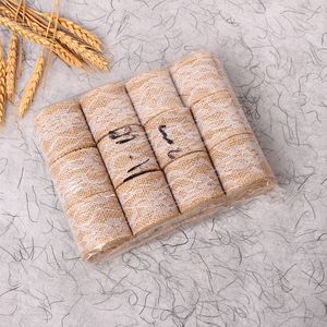 Lace Burlap <strong>Ribbons</strong> 2 Inch Burlap <strong>Ribbon</strong> Rolls with <strong>Jute</strong> Twine for Gift Wrapping DIY Crafts Weddings - Product Image 4