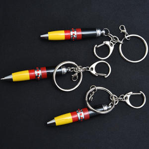 Mini llavero de metal personalizado con bandera de Alemania, bolígrafo de bola de cristal - Product Image 2