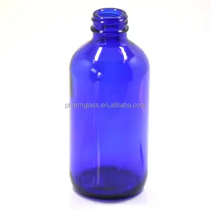 1OZ כחול בוסטון עגול זכוכית בקבוקי קובלט כחול זכוכית בקבוק