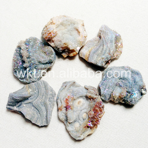 WT-G131ขายส่งธรรมชาติมุม Druzy <span class=keywords><strong>Agate</strong></span> หินสำหรับเครื่องประดับขนาด30-40มม. - Product Image 3