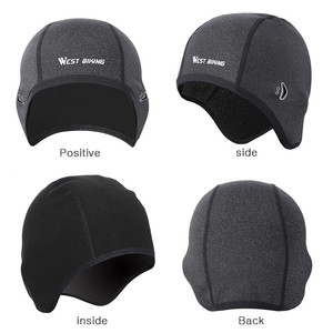 WEST BIKING <span class=keywords><strong>Sottocasco</strong></span> Termico Invernale in Velluto per Ciclismo, Cappello Antivento e Caldo per Bicicletta e <span class=keywords><strong>Moto</strong></span> con Foro per Occhiali - Product Image 2