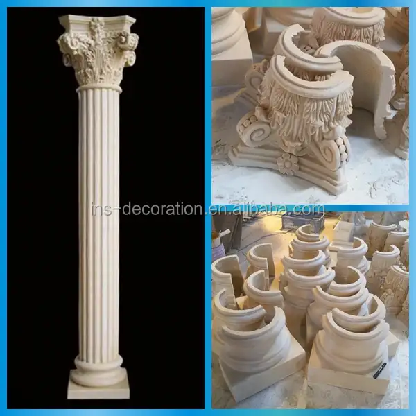 Скульптурный дизайн столба из литого камня
