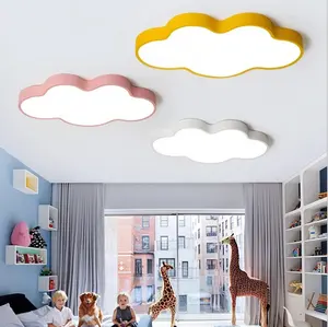 ילדי חדר שינה מנורת macaron נורדי creative ultra דק ענן LED תקרת מנורת בנים ובנות חדר מנורות