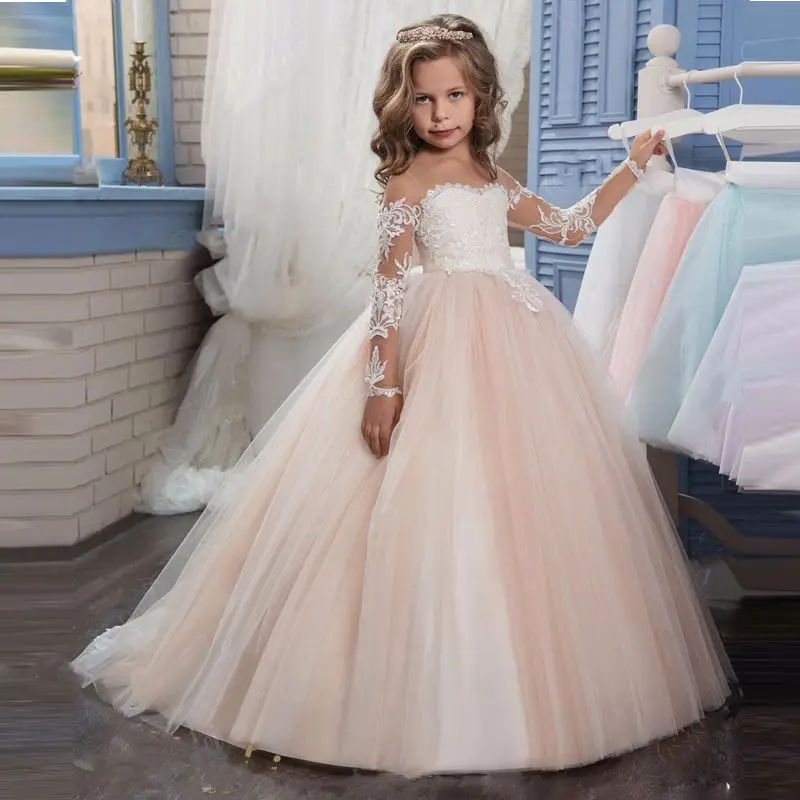 Nuovo prodotto di abbigliamento per bambini Premium Flower Girls Party abiti da sera con MOQ basso