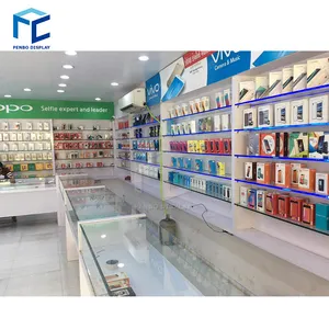 Custom factory price mall kiosk for cell phone, handphone display cabinet