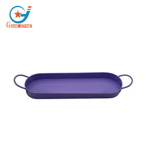 Vente directe 0.2 gallons ovale Pot de <span class=keywords><strong>fleur</strong></span> <span class=keywords><strong>Rectangle</strong></span> décoratif personnalisé Pot de <span class=keywords><strong>fleur</strong></span> en métal plateau avec poignées pour la décoration intérieure - Product Image 4