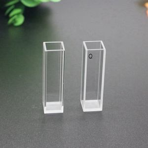 10mm comprimento do caminho de luz pathway ou cuveta de quartzo fundida transparente em todos os lados tampa quadrada - Product Image 2