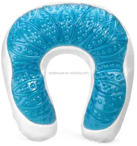 Bon Prix Ergonomique en Mousse à Mémoire De forme en forme de U Voyage Oreiller Cervical avec Coussin de GEL de Refroidissement