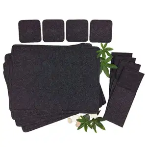 Grigio Feltro Tovaglietta con Sottobicchieri di <span class=keywords><strong>Vetro</strong></span> e Borse Posate - Product Image 2