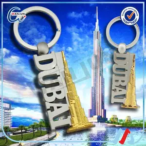 Color plating DUBAI keychain souvenir keyring(K-494)