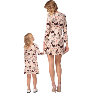 Ultima moda stampati personalizzati stili madre figlia di corrispondenza del vestito - Product Image 3