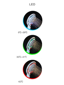 Cabezal de Ducha LED con Pantalla de Temperatura y Alta Presión, con Opciones de <span class=keywords><strong>Lluvia</strong></span> y Ducha Manual, Montaje en Pared, Acabado Cromado/Negro - Product Image 4