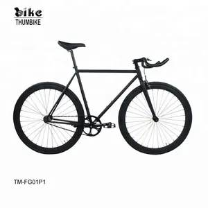 Single Speed Hi-Ten Steel Frame Sepeda Gigi Tetap dengan Riser/Drop/Datar Bar 700C, Sepeda Fixie (TM-FG01)