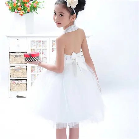 style Formal Ruffles Lace Wedding Party Evening Princess kids flower baby girl dress for girl 2-10 year