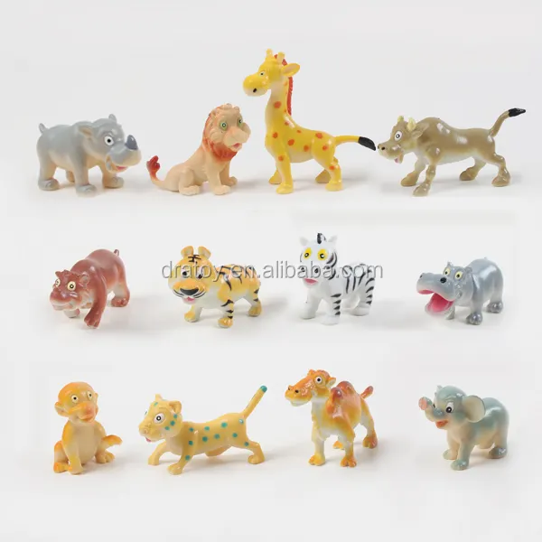Nhà Máy Bán buôn Chất lượng cao nhựa mini phim hoạt hình động vật hoang dã Kid đồ chơi đa dạng dễ thương nhỏ trang trí động vật bức tượng nhỏ