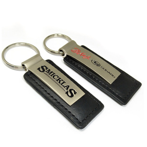 High Quality Custom Car Keychains Metal Keyholder Leather Keyring Wholesale Leather Keychains