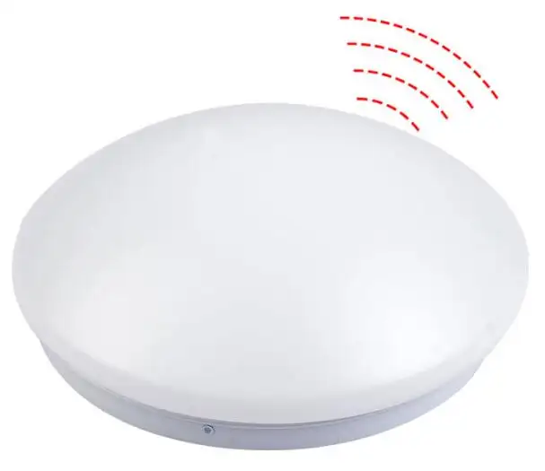 Emergency Microwave Motion Sensor LED Ceiling Lamp with rechargeable battery pack for stair way corridor warehouse light
