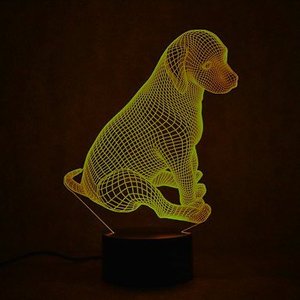 Lampada LED 3D a Forma di Animale, Luce Notturna da Tavolo con Illusione Ottica, Touch, 7 Colori Cangianti - Product Image 5