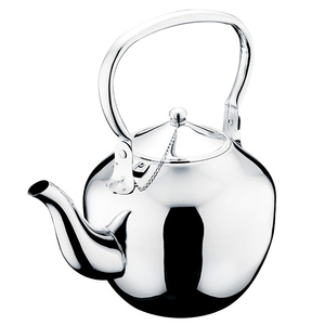 Commercio all'ingrosso della fabbrica in acciaio inox bollitore design sferico con coperchio della pentola a catena argento caffettiera campeggio <span class=keywords><strong>stufa</strong></span> top <span class=keywords><strong>teiera</strong></span> - Product Image 3