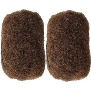 Cabello humano Afro rizado a granel para loques #8, Marrón ceniza media, 1 unidad - Product Image 1