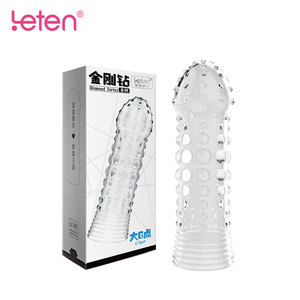 Penis büyütme boşalma egzersiz esnek elastik TPE erkek Penis kollu erkekler için seks oyuncakları ürünleri - Product Image 4
