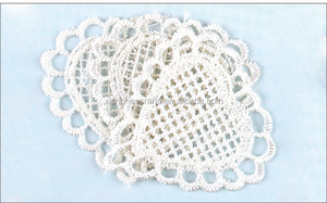 Artisanat au <span class=keywords><strong>crochet</strong></span> DIY, dentelle en forme de cœur, nappe en coton blanc pour la décoration de fête - Product Image 4
