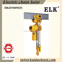Palan électrique à chaîne, 5t, haute capacité, utilisé pour une grue de portique monocristallin, chine