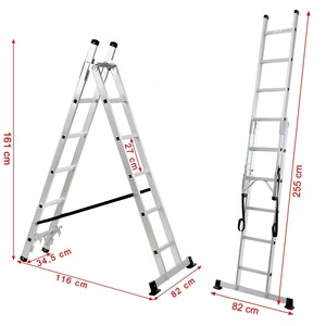 Aluminium 3 Manier Ladder Aluminium Multifunctionele Ladder Stap <span class=keywords><strong>Ladders</strong></span> - Product Image 5