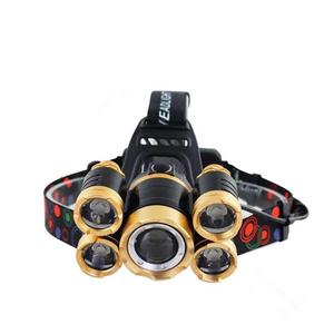 Mạnh Mẽ Ánh Sáng Hói 5 LED T6 Đèn Pha 5 Đèn Cơ Khí Zoom Head Light 5 Ánh Sáng Máy Bay Đèn Sáng Nhất Miner Của Đèn - Product Image 2