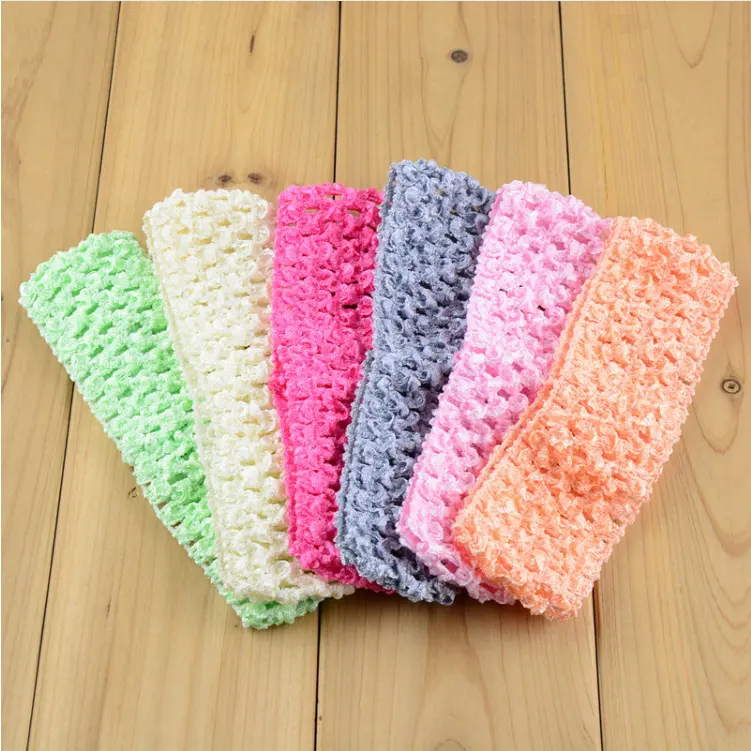 1.5 inch 4cm*15cm Lovely Cheap Handmade Kids Headbands Skirt Accessories Crochet Tube Top Tutu Tops