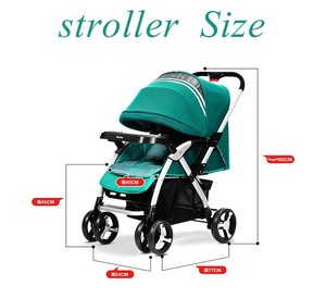 2018 Haute Qualité Bébé Poussette Housse De Pluie Bébé <span class=keywords><strong>Landau</strong></span> D'une Part Pli Un Frein De Contact Bébé Poussette - Product Image 6