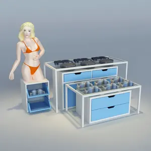 Espositore Moderno in Metallo e Legno per Costumi da Bagno e Lingerie, Lucidato, per Negozi al Dettaglio e Palestre - Product Image 5