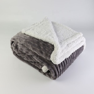 Super Soft Oversized 100% Polyester Plush Red Velvet Sherpa <strong>Throw</strong> <strong>Blanket</strong> <strong>Black</strong> - Product Image 5
