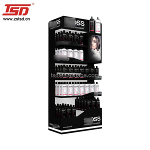 Negozio al dettaglio personalizzato free standing in legno shampoo espositore per shampoo detergente per il corpo espositore - Product Image 3