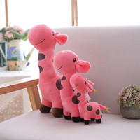 Jouet en peluche girafe personnalisé en gros, fabriqué en usine, en coton PP, peluches Kawaii pour enfants, brodées, écologiques