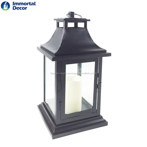 Nuevo estilo rústico metal <span class=keywords><strong>vela</strong></span> faroles con velas LED - Product Image 2