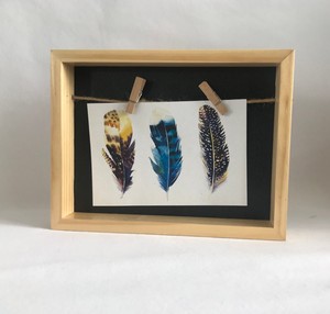String Clip Photo <strong>Frame</strong> Woodedn Picture Feather Europe Wood Rectangle Clear Lacquer <strong>Shadowbox</strong> Picture <strong>Frame</strong> Deep - Product Image 6