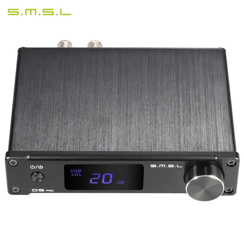 S.M.S.L Pro Mini Portable HI FI Digital 3.5Mm AUX Analog/ USB/ Coaxial/Optik Stereo Audio Power Amplifier amp dengan Controller
