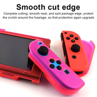 Étui de protection portable pour manette Nintendo Switch, anti-rayures, en PC, avec protection d'écran HD, 2 coques en silicone pour la protection arrière
