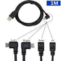 Cable adaptador convertidor universal reversible USB 2.0 de alta velocidad (reversible de A a Mini-B de 5 pines M/M)
