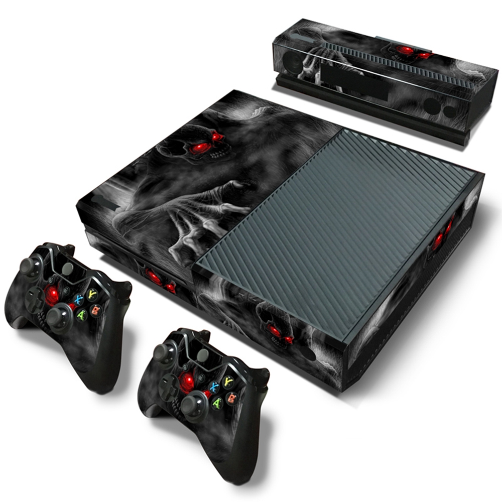 Wood Grain Vinyl Skin Sticker for Microsoft Xbox One Console &amp; 2 Controllers – Protective Decal Wrap