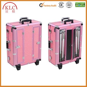 Salling caliente Sudamérica producción equipamiento de peluquería Rosa Rodante caja del tren de maquillaje completo con espejo - Product Image 4